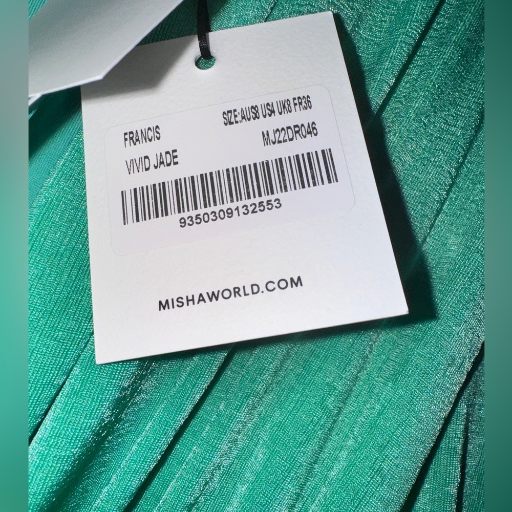 MISHA Francis Dress in Vivid Jade - Picture 10 of 11